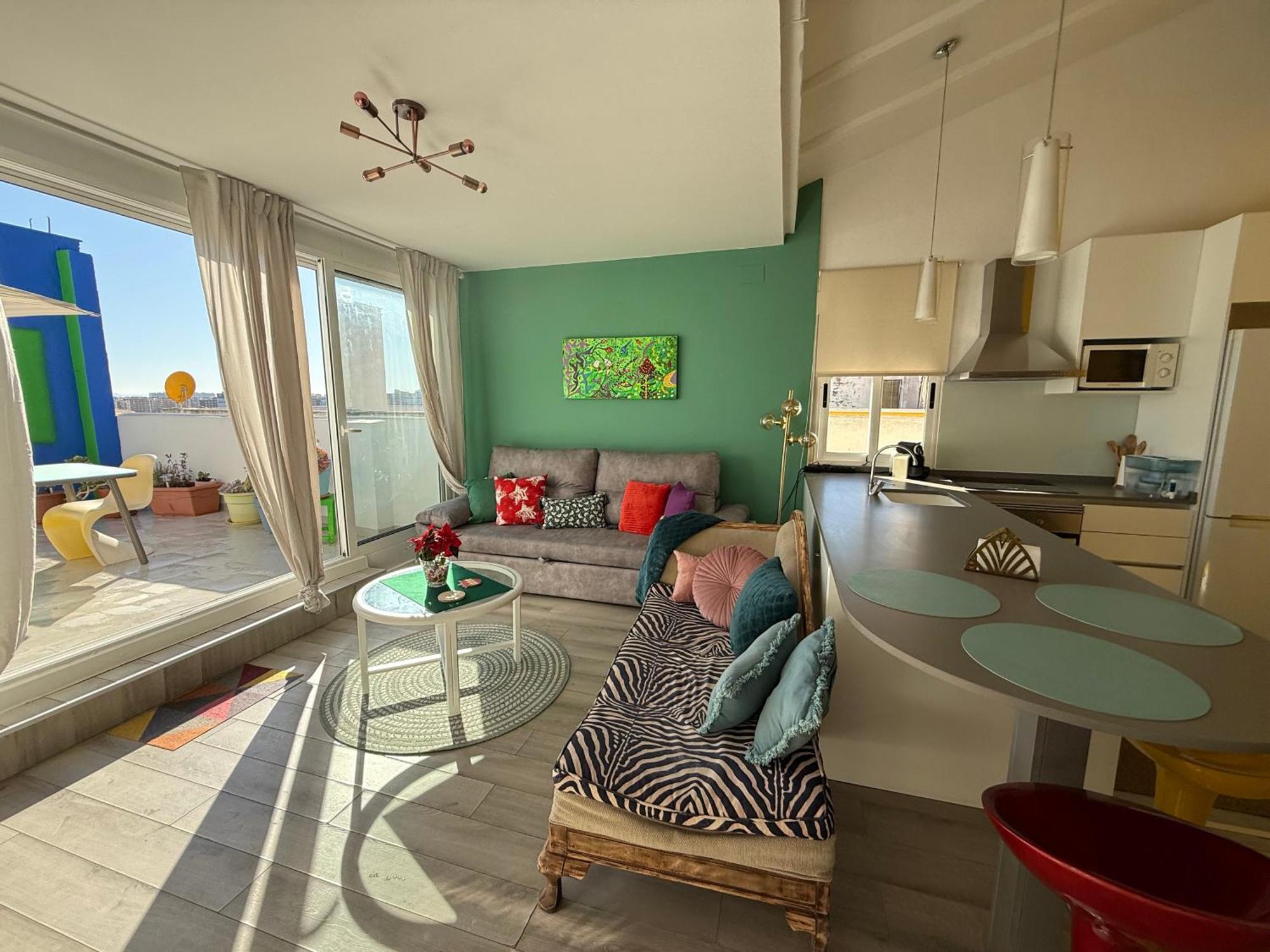 Apartamento Petite Penthouse With The Sunniest Terrace In Valencia Exterior foto